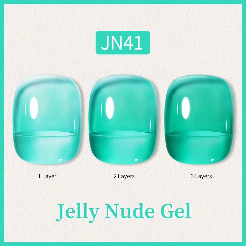 BORN PRETTY 10ml Glitter Pink Nude Jelly Nail Gel Polish Varnis Semi-permanent Sheer Translucent UV LED Soak Off Gel Polish