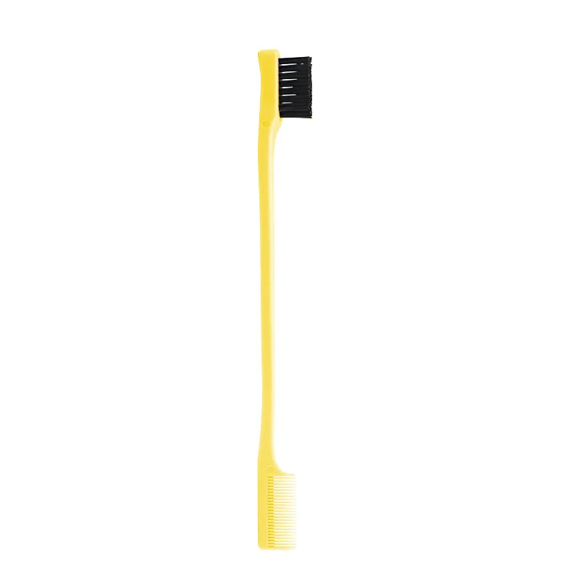 Hair Anti-Static Edge Brush Comb 2-in-1 Double-Sided Edge Control Brush Hair Styling Tool with Comb, Special for Real Hair Wigs