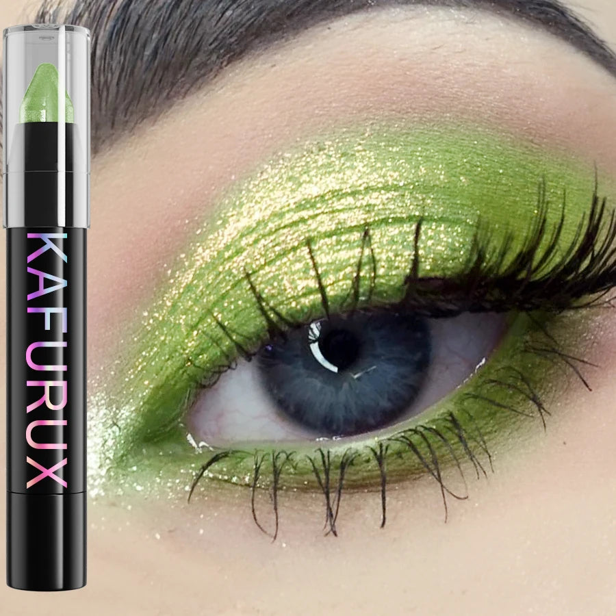 25 Colors 1PC Waterproof Eyeshadow Stick Long Lasting High Pigmented Shimmer Glitter Matte Brown Eye Shadow Korean Makeup Gifts
