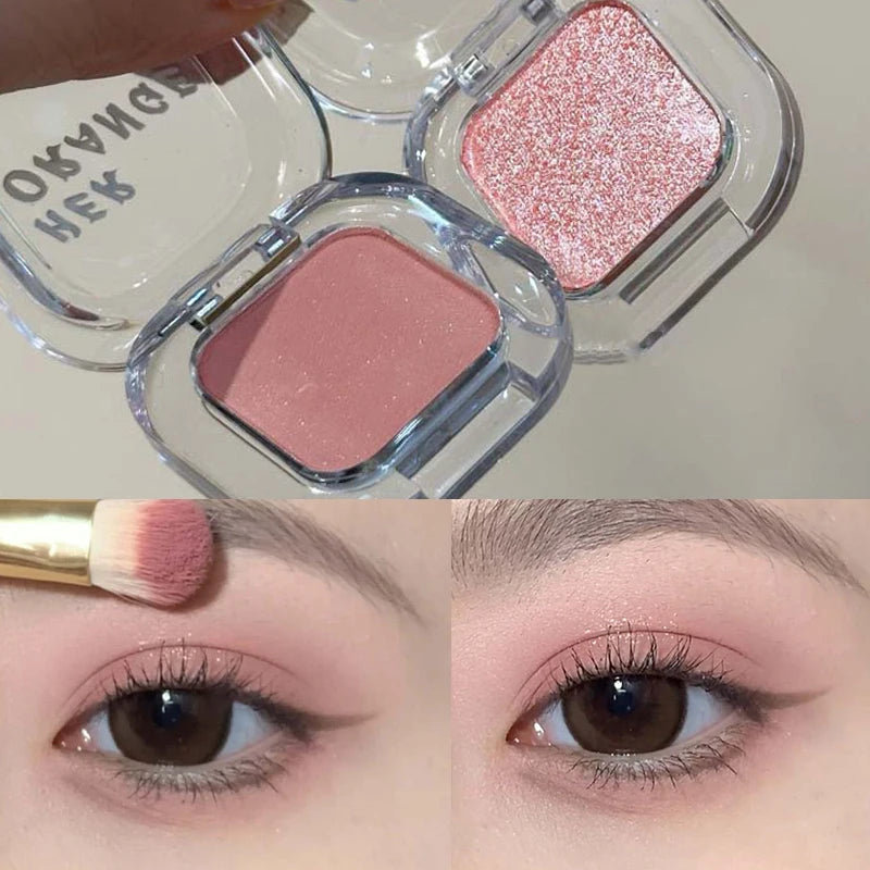 Monochrome Red Brown Aegyo-sal Makeup Eyeshadow Powder Palette Silky Matte Chocolate Contour Lying Silkworm Eyeliner Waterproof
