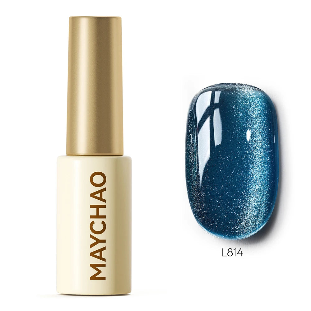 MAYCHAO 5ML Gel Nail Polish 9D Laser Diamond Glitter Cat Eye Gel Semi-Permanent Soak Off UV LED Gel Nail Manicure Tools Nail Art