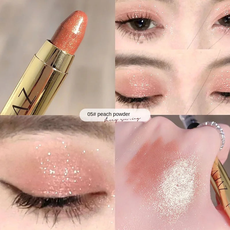 Long-lasting Waterproof Double-Headed Shimmer Eyeshadow Stick/Double-ended Metallic Eyeshadow