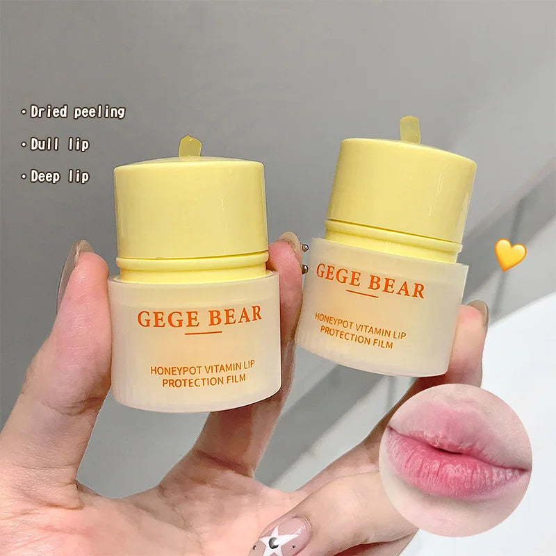 Gegebear Honey Pot Vitamin Lip Balm — Hydrating and Nourishing Formula for Soft, Plump Lips in Autumn and Winter