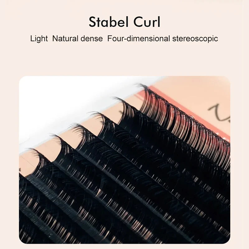 L / L+ / LC / LD / LU Curl False Eyelash Extensions Matte Black 8-15mm Mixed PBT Mink Eyelashes L M Shaped Lashes for Makeup