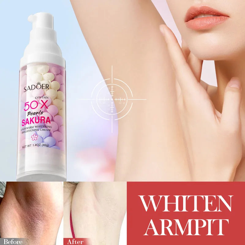 Whitening Cream Private Parts Underarm Bleaching Serum Whiten Butt Knee Brighten Inner Thigh Intimate Parts Dark Remove Melanin