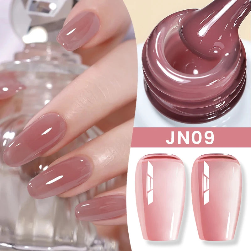 BORN PRETTY 10ml Translucent Color Gel Polish Jelly Nude Autumn Jelly Amber Semi Permanent UV Gel Nail Art Soak Off Gel Varnish