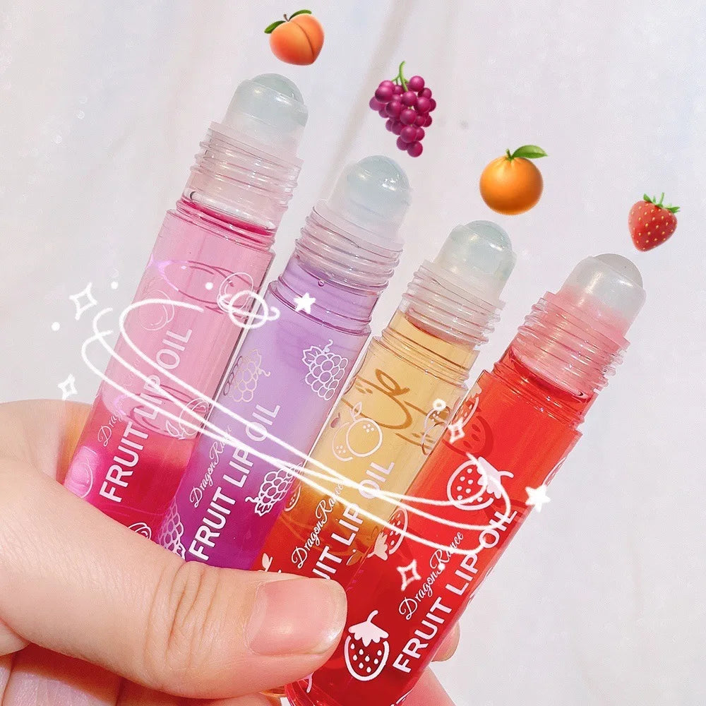 Fruit Lip Oil, Daily Base, Water-Glossy Mirror Finish, Enhances Complexion, Lip Gloss, Moisturizing, Long-Lasting, Waterproof, Versatile Lip Oil