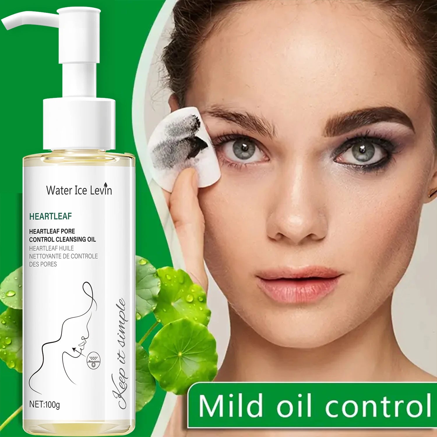 Heartleaf Pore Control Cleansing Oil with Niacinamide - Moisturizing & Protecting Daily Facial Cleanser for Elastic Skin