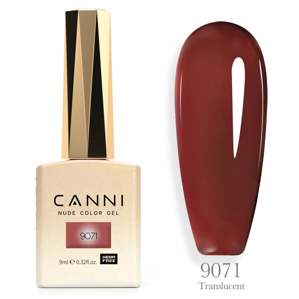 Canni TPO FREE Nail Gel Polish 9ml Jelly Color Transparent Semi Permanent Natural Nude Collection French Nail Gel Lacquer