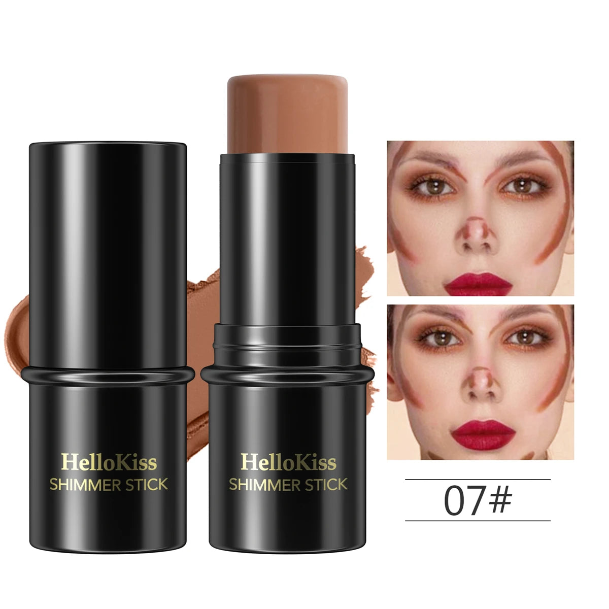Face Bronzer & Contour Stick – Long-Lasting Smooth Formula for Sculpted Definition & Natural Warm Glow