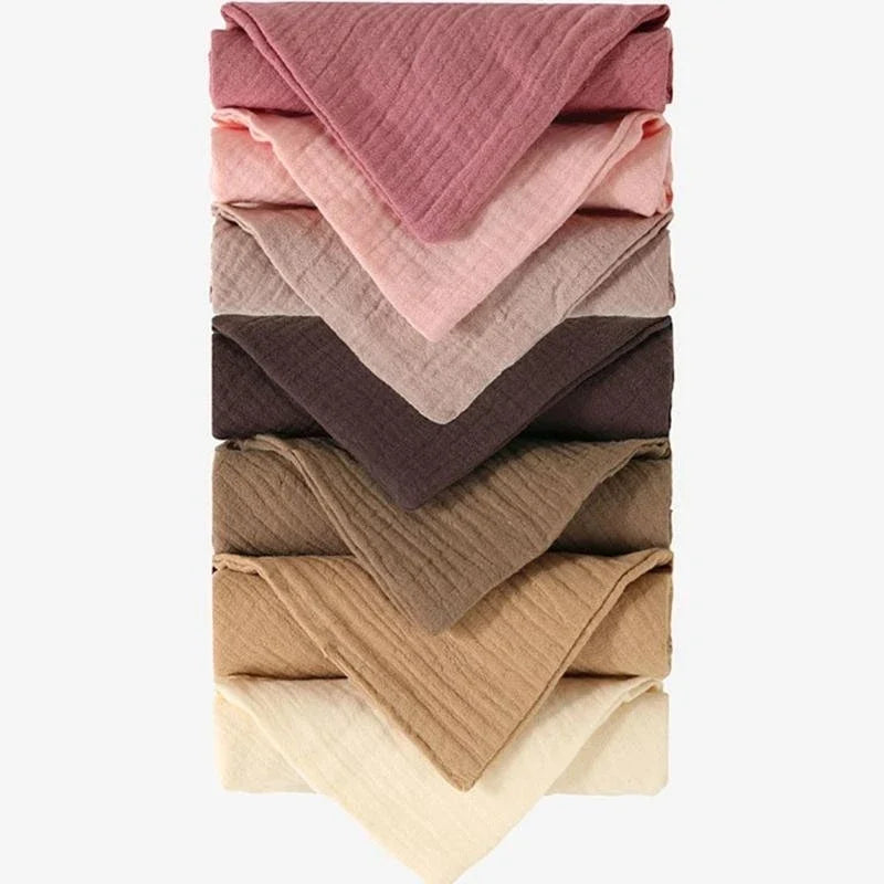 J15U 4Pcs Baby Wipes Cloths Handkerchief Square Drool Bibs Washcloths Nursing Towel