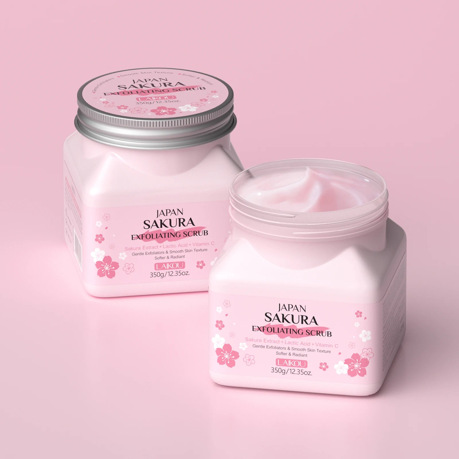 LAIKOU Sakura Exfoliating Facial Scrub Gentle Cleansing Dead Skin