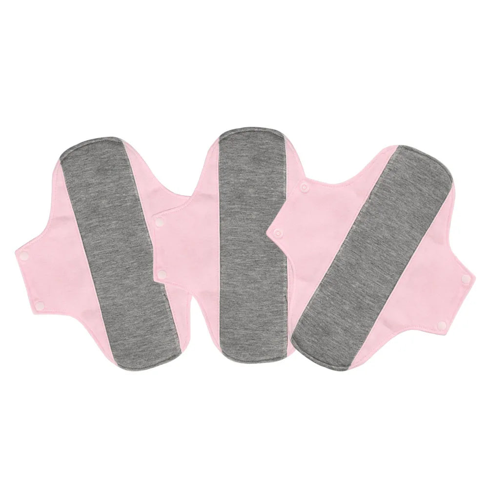 3Pcs Washable Graphene Menstrual Cloth Pads Set 19G 20*23Cm Reusable Soft Panty Liner Sanitary Pad Women Period Panties Pad