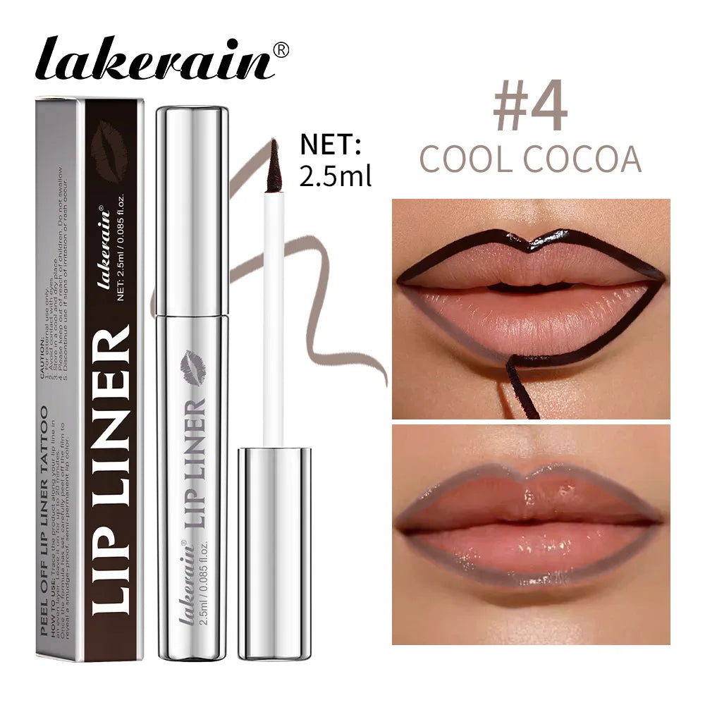 Peel Off Lip Stain Lip Liner Tattoo Long-Lasting Waterproof Smudge-Proof Transfer-Proof Matte Lipliner Magic Lip Cosmetic