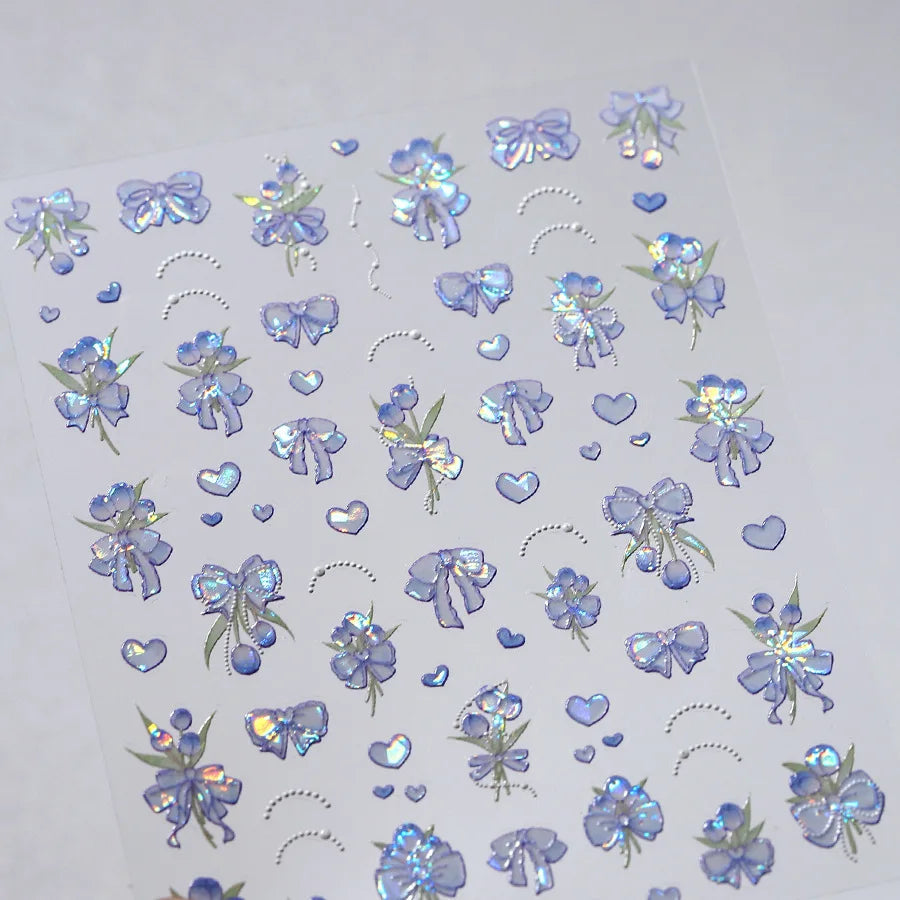 1Pcs Bronzing Nail Stickers Gold Silver Retro Bohemian Style Totems 3D Self Adhesive Nail Art Decorations Stickers Manicure Deca