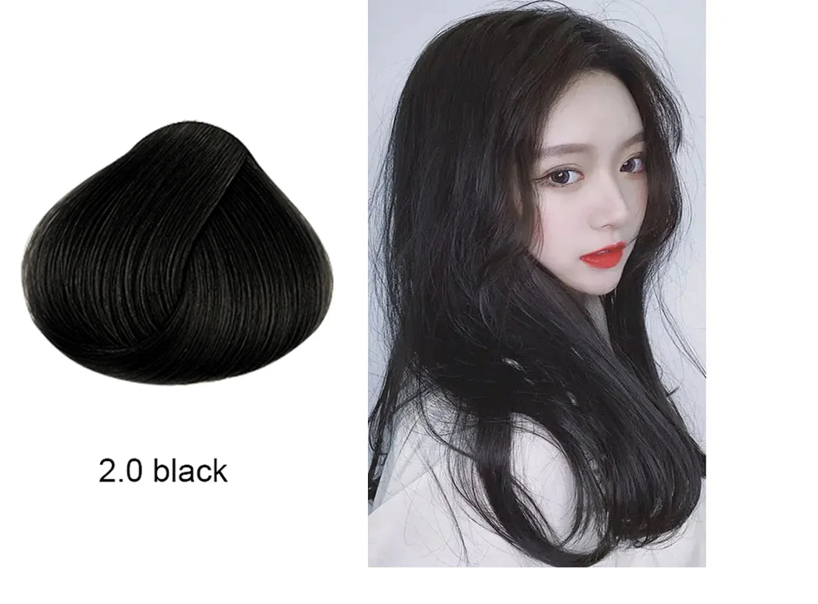 Mokeru 500ml Argan Oil Essence Natural Long Lasting Dark Brown Permanent Hair Dye Shampoo For Gray Hair Women Fast Color Dyeing