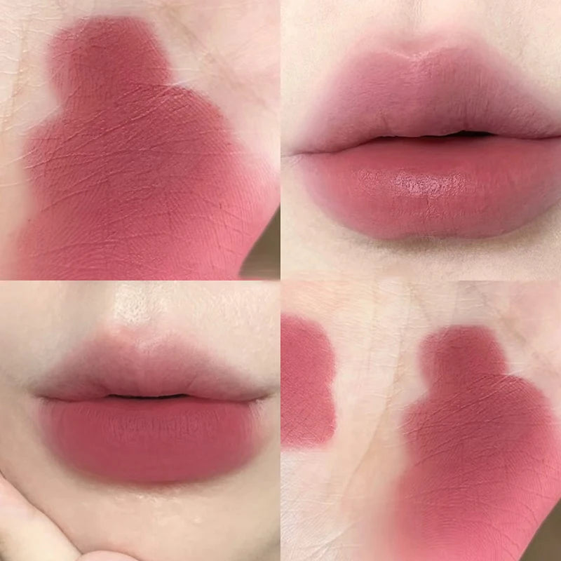Waterproof Velvet Lipstick Easy To Wear Long-lasting Lipstick Matte Nude Coffee Lip Glaze Non-stick Cup Makeup Lip Tint Cosmetic