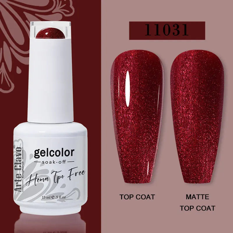 Arte Clavo 116Colors Gel Nail Polish 15ml Colorful Gel Semi Permanent Soak Off UV Gel Nail Art DIY Design Varnishe Nail Supplies