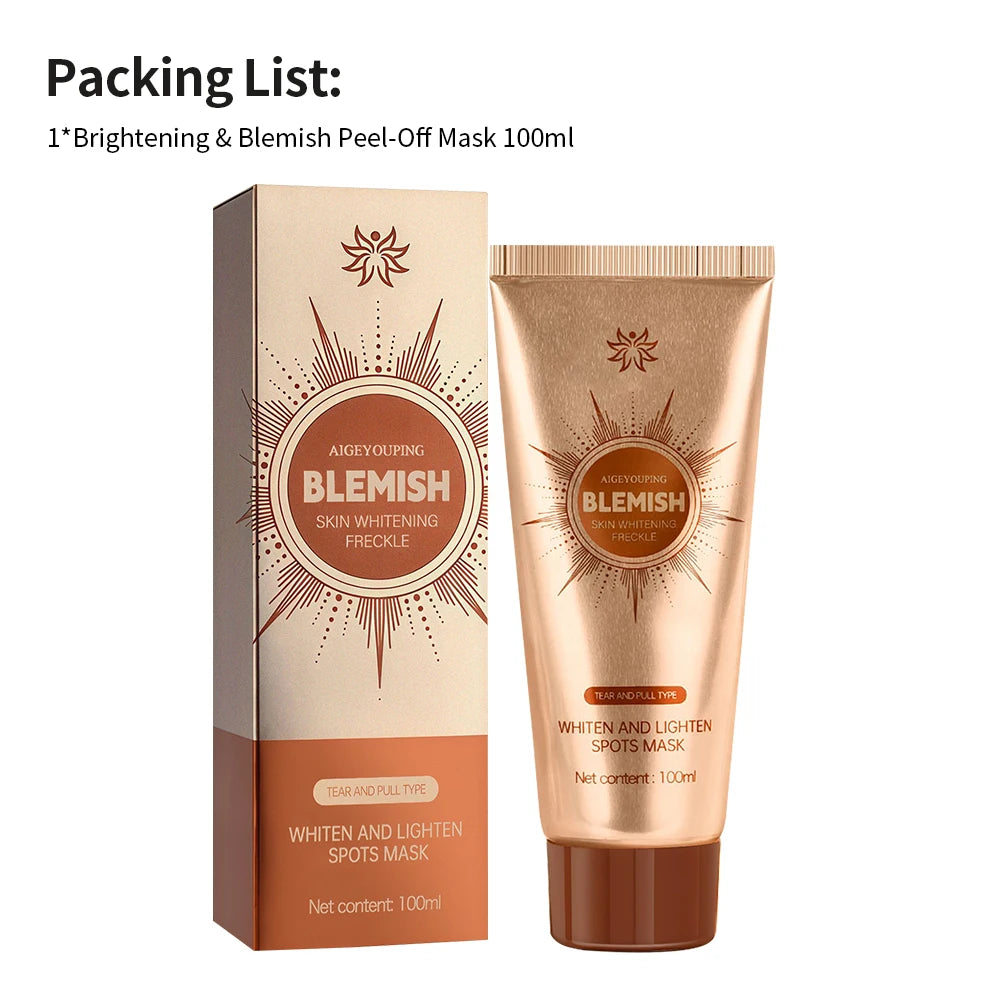 Whiten and Lighten Spots Mask Spots Peel-Off Facial Mask Anti-Blemish Freckle Brightening Mask Deeply Clean Pore Tightening Mois