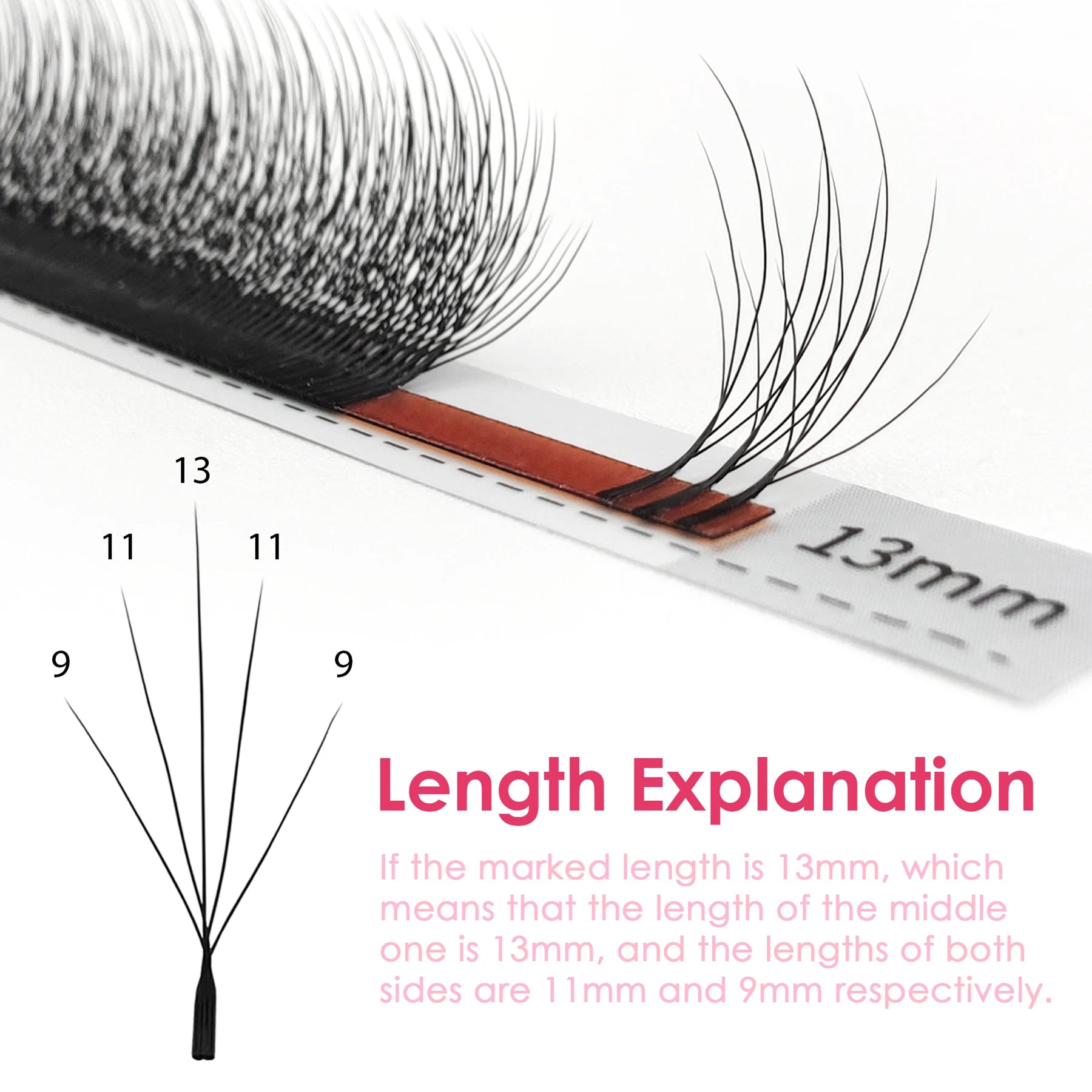 SEEDEW Wispy W Shaped 5D Eyelash Extension Premade Volume Fans False Eyelashes Natural Soft Lashes