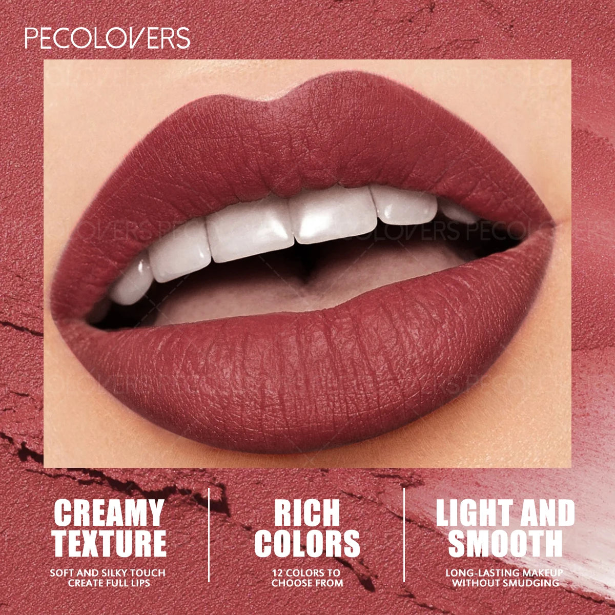Colors Matte Lip Liner and Lipstick, Easy To Accurately Apply, Waterproof Long-lasting Non-sticky, Perfect Festival Gifts