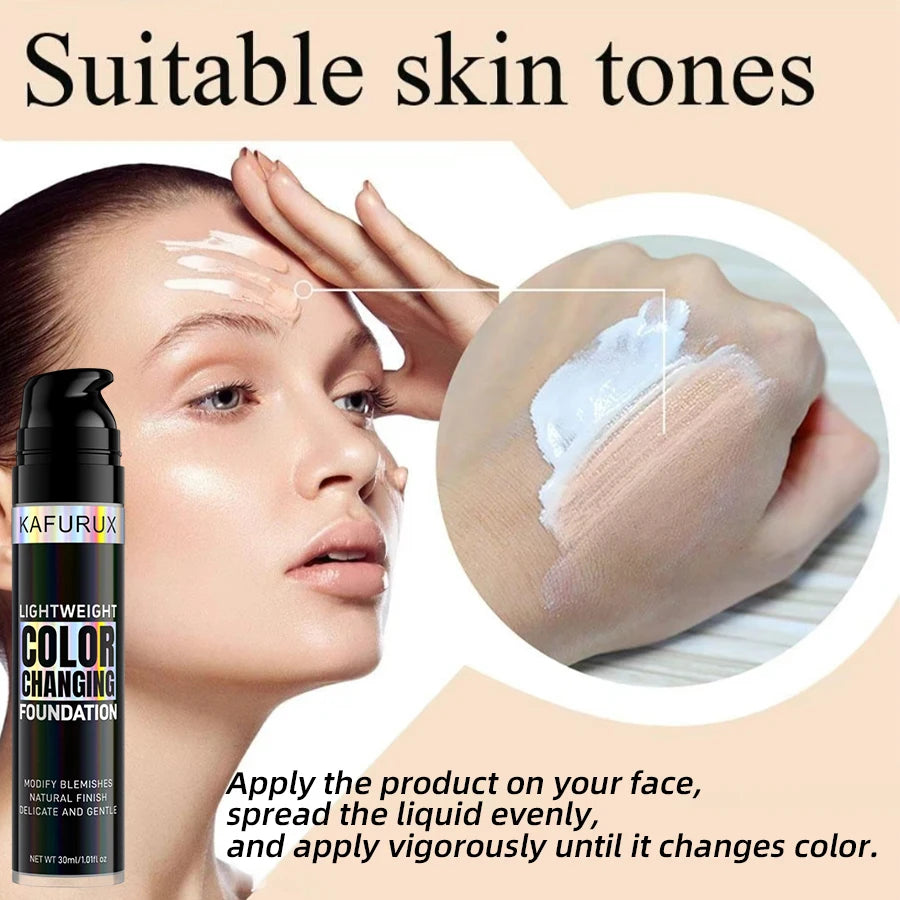 1pc Magic Color Changing Foundation Makeup Base Nude Face Full Cover Matte Concealer Long Lasting Korean Makeup for Women Cosmti