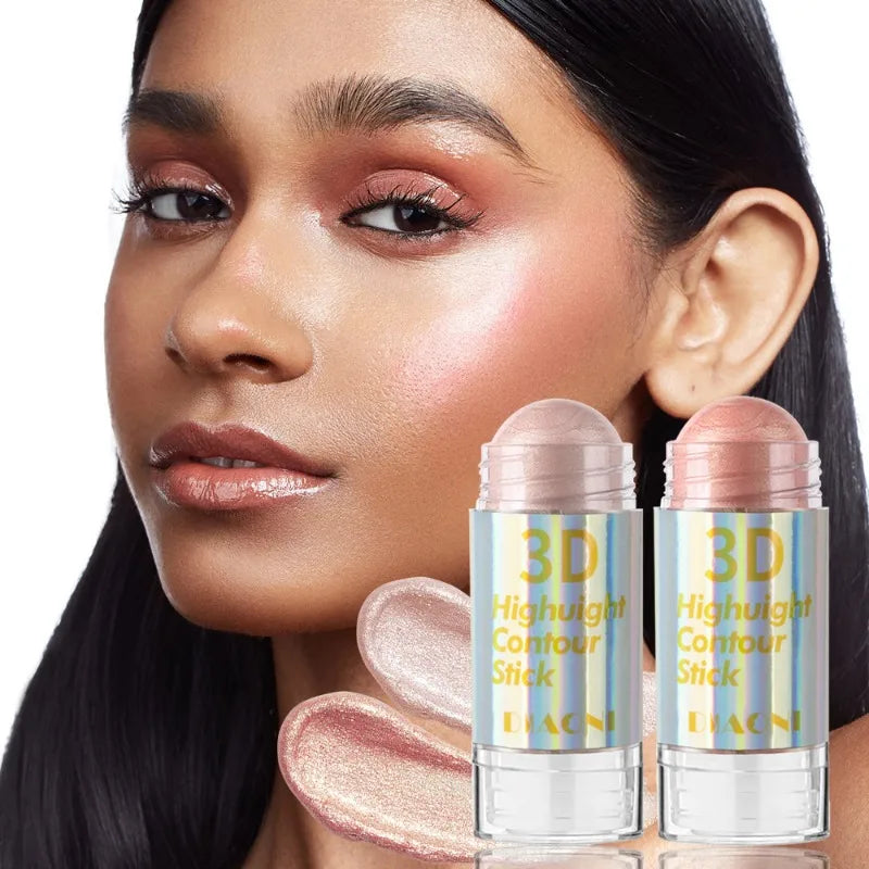 6 Colors 3D Face Contour & Bronzer Stick Palette – Smooth Cream Formula for Sculpted Definition, Natural Warm Glow & Flawless Blendable Finish