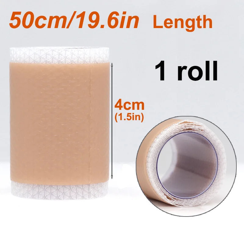 1 Roll Silicone Scar Sheets , Self-Adhesive Scar Cover Tape Reusable and Effective Skin Care Strips