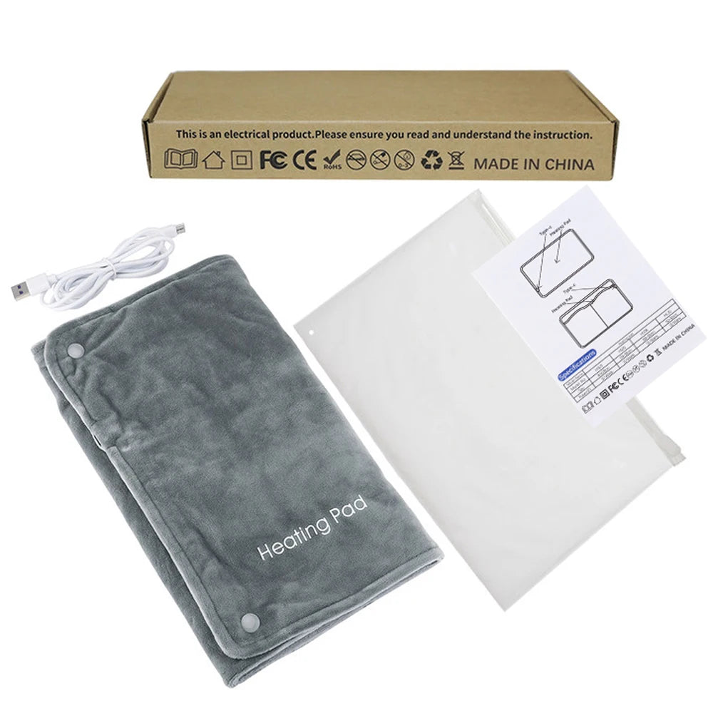 Washable Heating Pad Heat Graphene Thermostat Hand Warmer Winter Office Hand Warming Artifact Hand Warming Bag for Body 30X50CM