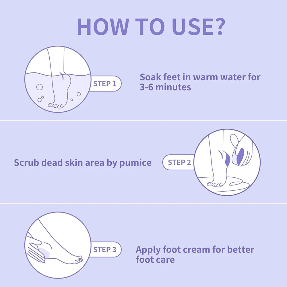 40pcs Purple Foot Pumice Stone Callus Remove Block Disposable Pedicure Heels Foot Scrubber Sanding Block Foots Callus Remover