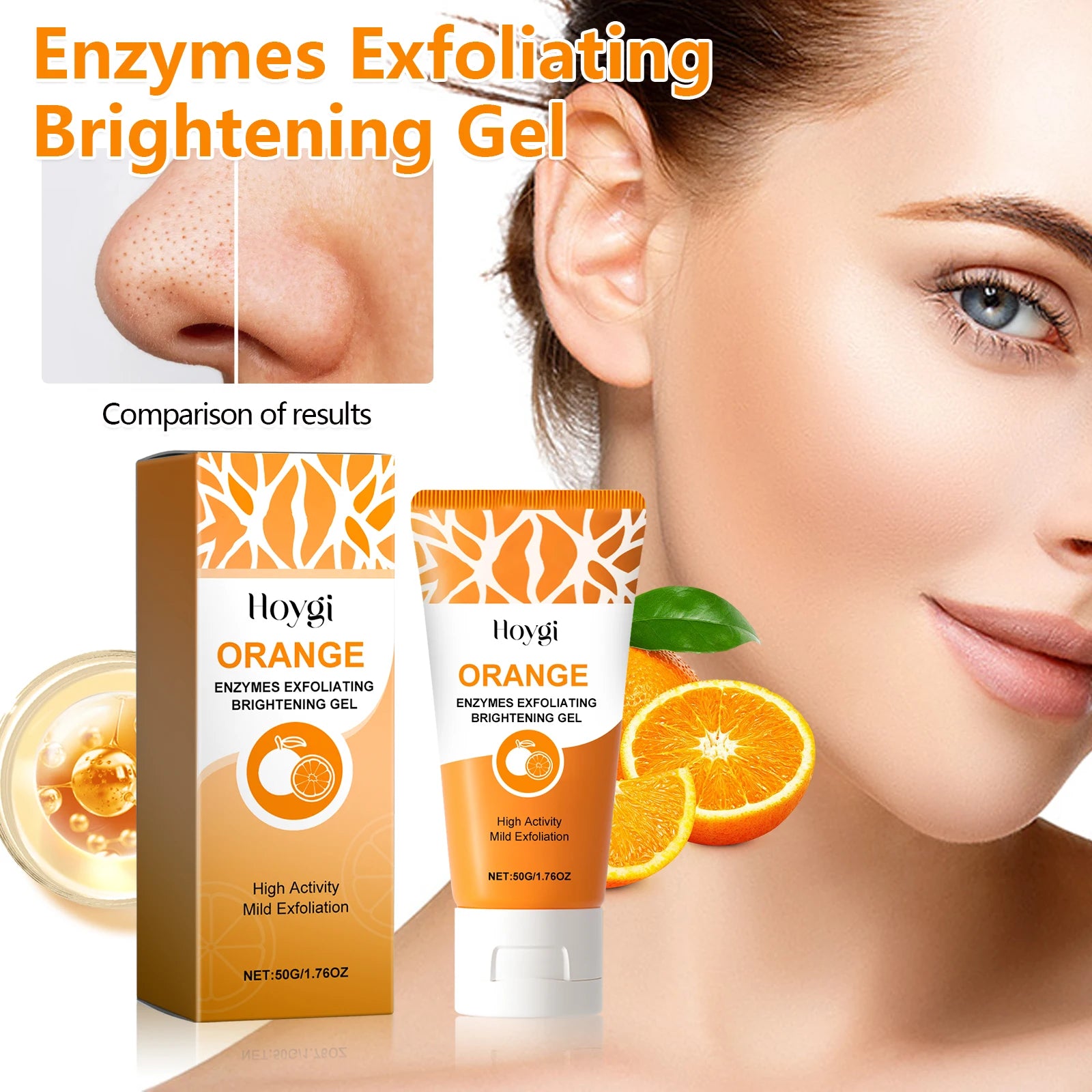 Enzymes Exfoliating Brightening Gel Salicylic Acid Blackhead Dead Skin Remover Cleansing Shrink Pores Brightening Delicate Skin