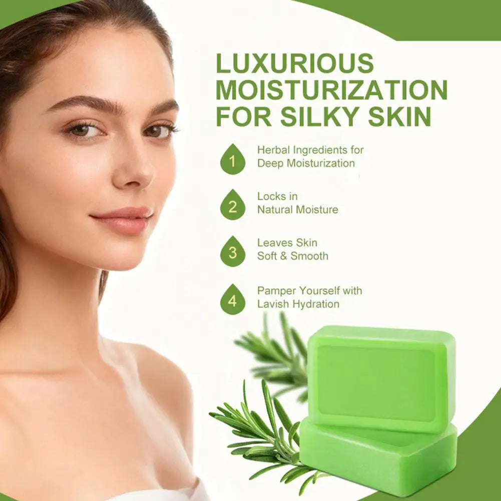 Green Tea Tree Soap, Soap Bar with Tea Tree Oil, Natural Soaps for Face Body Hand Skin Cleaning,Gentle Exfoliating Bar Soap