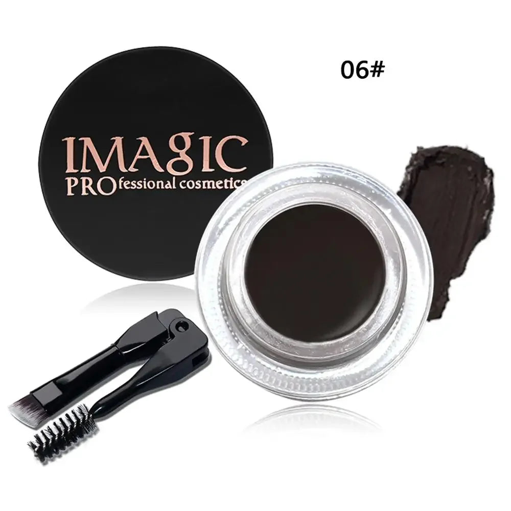 6 Colors Professional Eyebrow Gel Eyebrow Enhancer Brow Enhancers Tint Makeup Eyebrow Brown With Brow Brush Tools