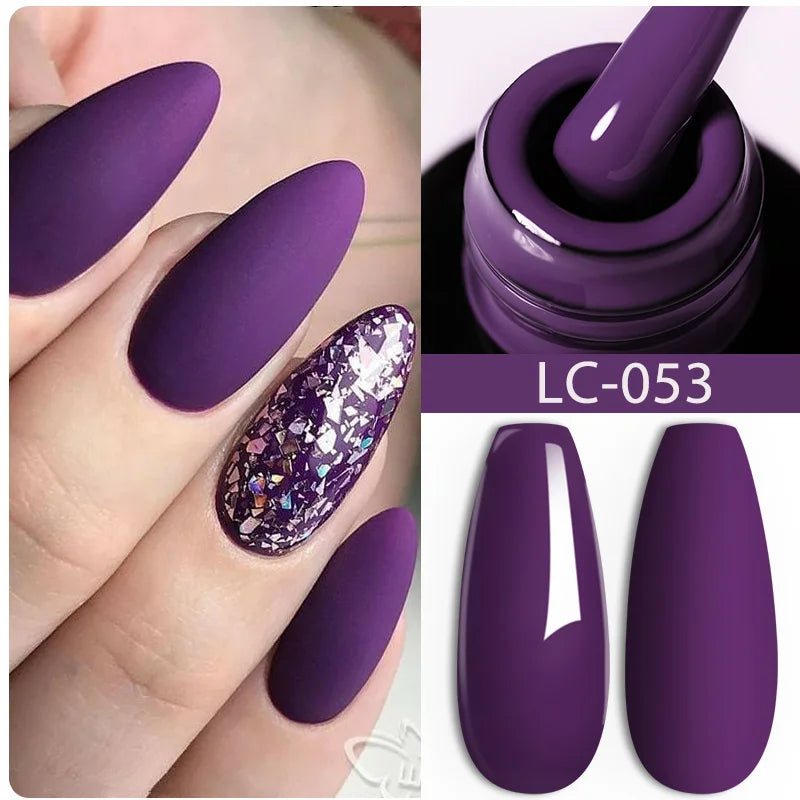 LILYCUTE 7ml Champagne Rose Gold Glitter Gel Nail Polish Colorful Sparking Long Lasting Manicure Soak Off Nails Art Gel Varnish