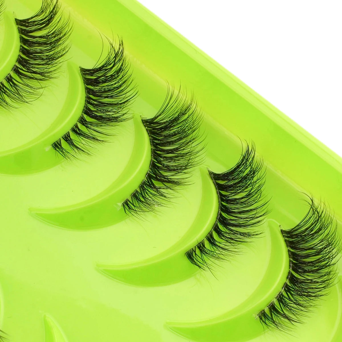 New Half Eyelashes 3/10 Pairs Half Lashes Natural 3D Cat Eye Lashes Clear Stem False Eyelash Extension Makeup Faux Cils Maquiage
