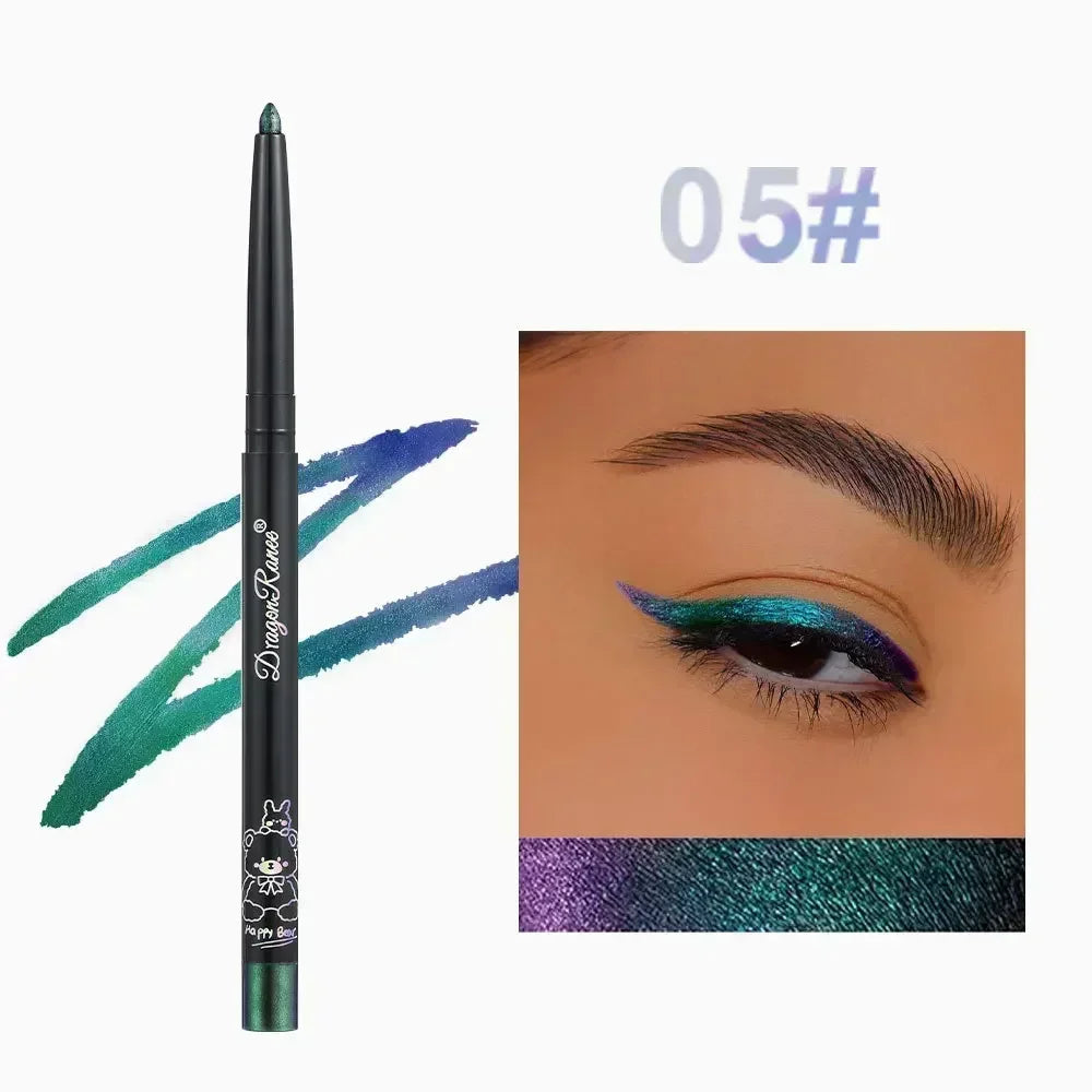 Multi Chrome Eye Liner Pen Lasting Shiny Metallic Eyeshadow Lying Silkworm Green Purple Makeup Pigment Glitter Aurora Eyeliner