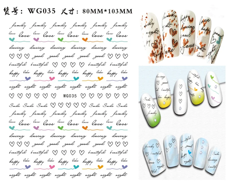 New Roman 26 English Alphabet Number 3D Self-adhesive Nail Art Decal Sticker Word Small Letter Nail Tattoos Decal Stickers