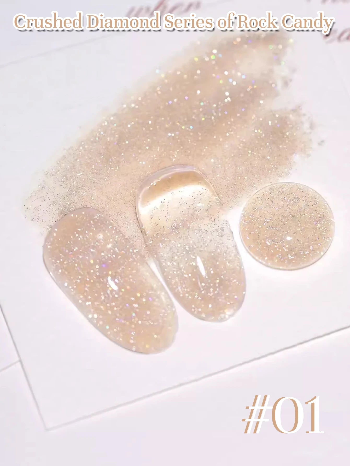 MIANEL 12ML Rock Sugar Crushed Diamond Gel Nail Polish Pink Glitter Nail Polish Top Selling Pink Nails Summer Nails 1-12pcs