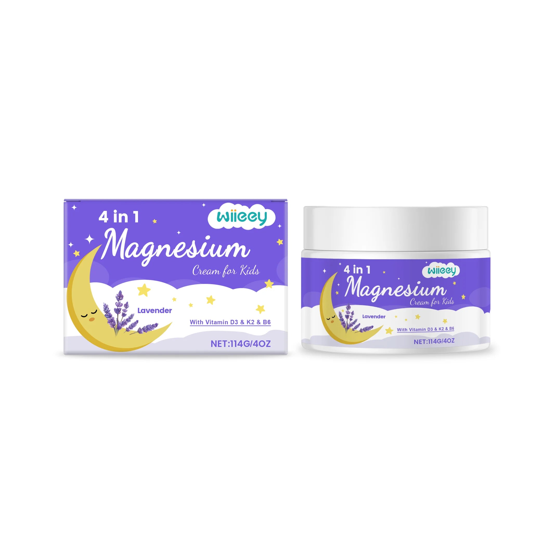 Lavender Body Magnesium Cream for Kids Soothing Muscle Anti Itching Redness No Fragrance Lotion Moisture Lock Infant Skin Care