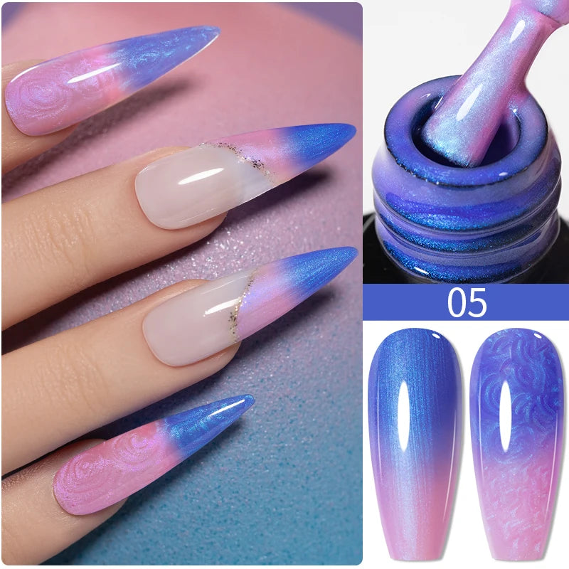 PUENTE 5ml Flower Fairy Gel Nail Polish Pink Blue Purple Natural Dried Flowers Gel For Nail Art Soak Off UV Varnish For Manicure