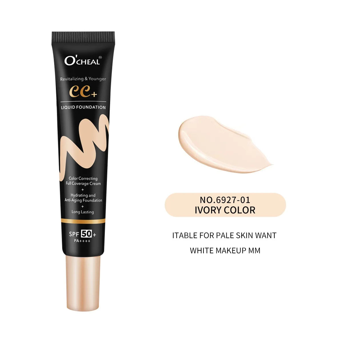 BB Cream SPF50 PA Plus Foundation Waterproof Long Lasting Brightening Primer Sunscreen Makeup Base Cosmetics For Women