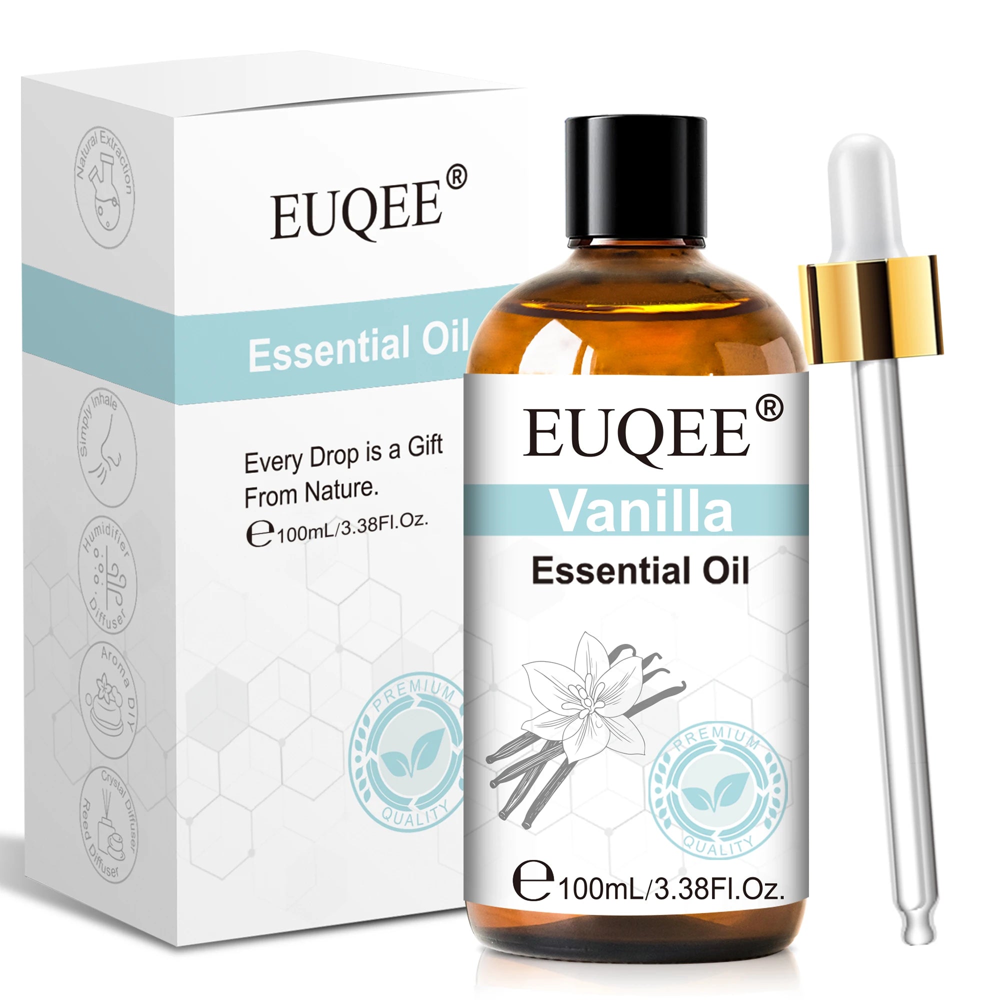 Euqee 10ml 100ml Natural Plant Essential Oil Frankincense Lemongrass Citronella Fragrance Oil For Diffuser Aroma Candle Perfume