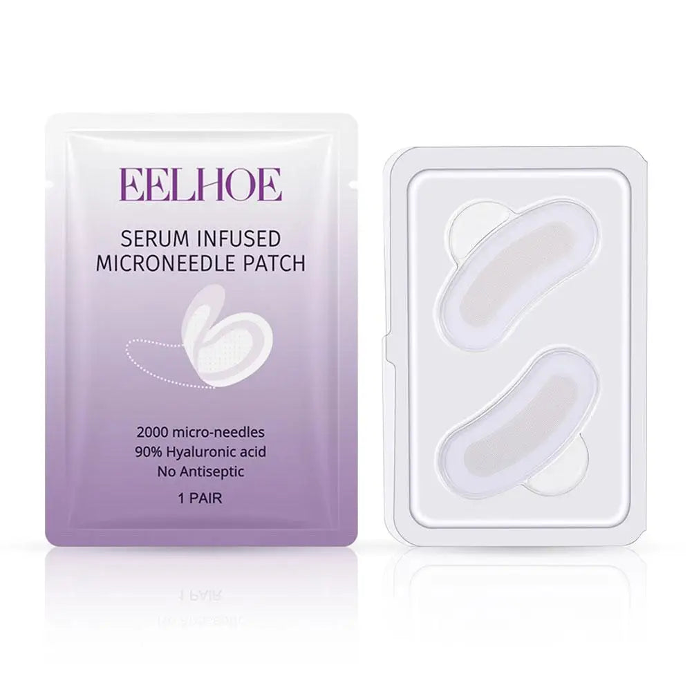 Collagen Microneedle Eye Patch Hyaluronic Acid Soluble Microneedle Eye Mask For Dark Eye Circle Moisturizing Under Eye Skin Care