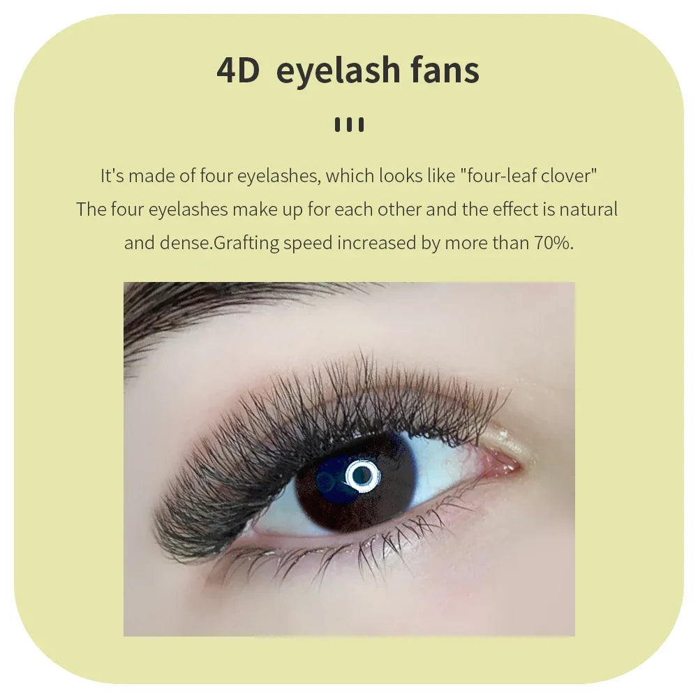 GAHAMACA W-Shape Eyelash Extensions 3D/4D/5D Premade Volume Fans YY Style Lashes Natural Soft Easy Faning Faux Mink Eyelashes