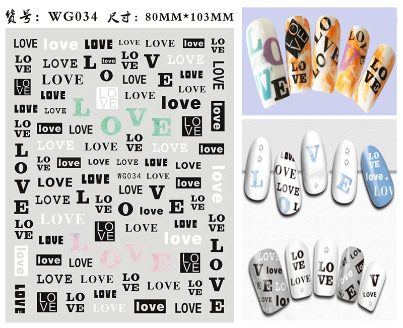 New Roman 26 English Alphabet Number 3D Self-adhesive Nail Art Decal Sticker Word Small Letter Nail Tattoos Decal Stickers