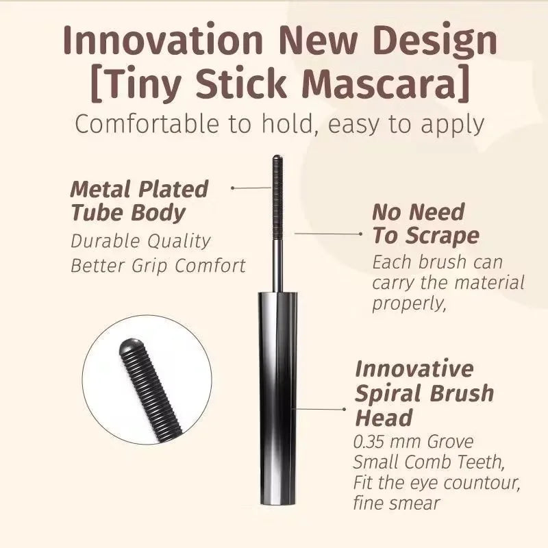 Judydoll 3D Curling Eyelash Iron Mascara, Black & Brown, Curling & Lengthening, Long-Lasting Formula, Waterproof, Smudge-Proof