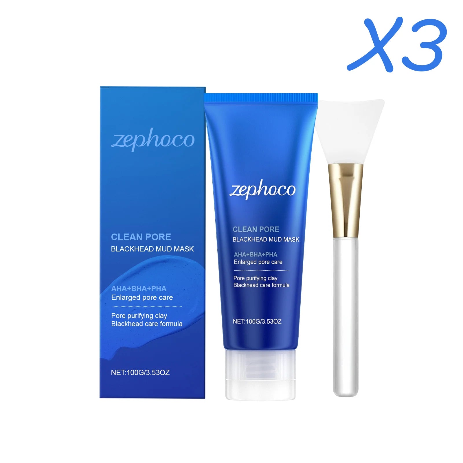 Pore Cleaning Mud Mask Blackhead Remover With AHA BHA PHA Peel Off Deep Cleansing Exfoliator For Oily Acne Skin Minimize Pores