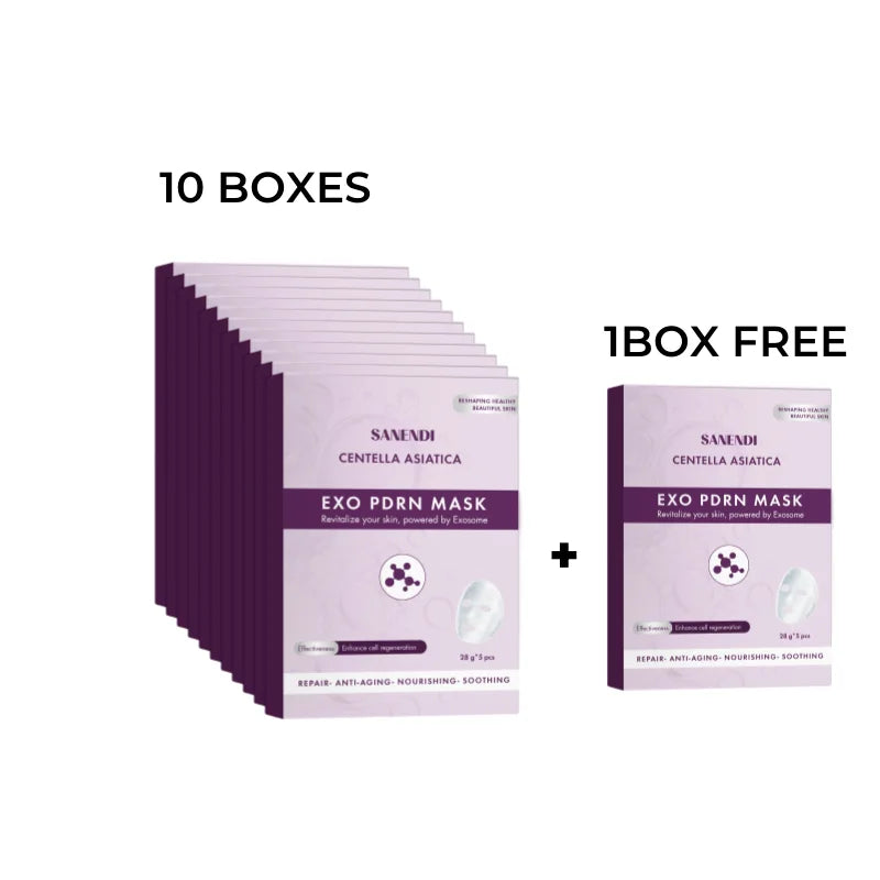 5Pcs PDRN Exo-Bio Collagen Face Mask Moisturizing Oil-Control Brightening Hydrating Shrink Pores Sheet Mask Beauty Skin Care