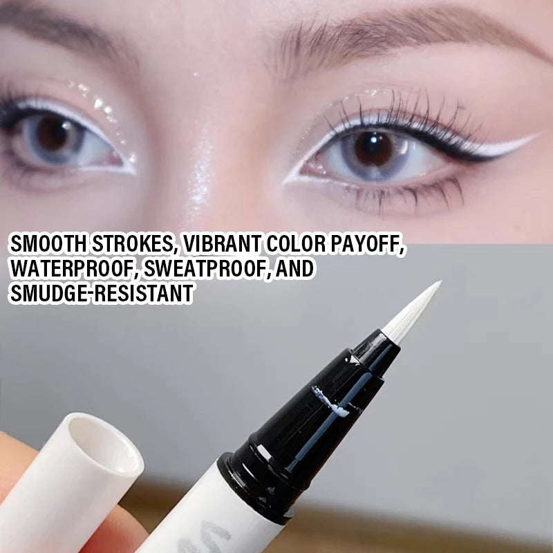 Matte White Eyeliner Liquid Pen Lying Silkworm Pencil Brighten Corners of Eyes Ultra-thin Waterproof Pigment Cosplay Eyeshadow
