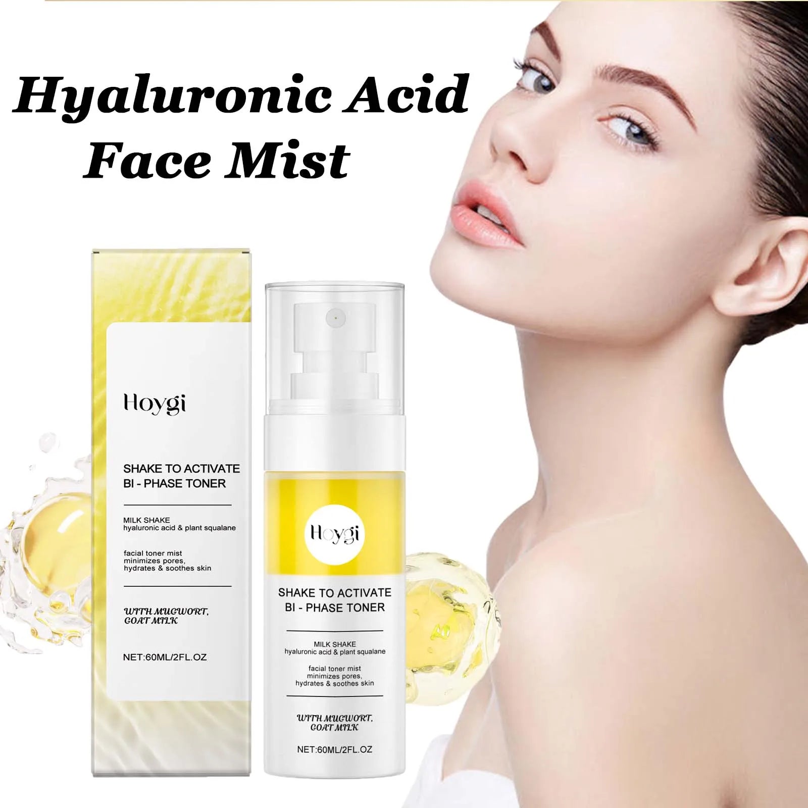 Hyaluronic Acid Moisturizing Facial Spray Brightening Relieve Redness Irritation Soothing Skin Nourishing Mist Face Essence